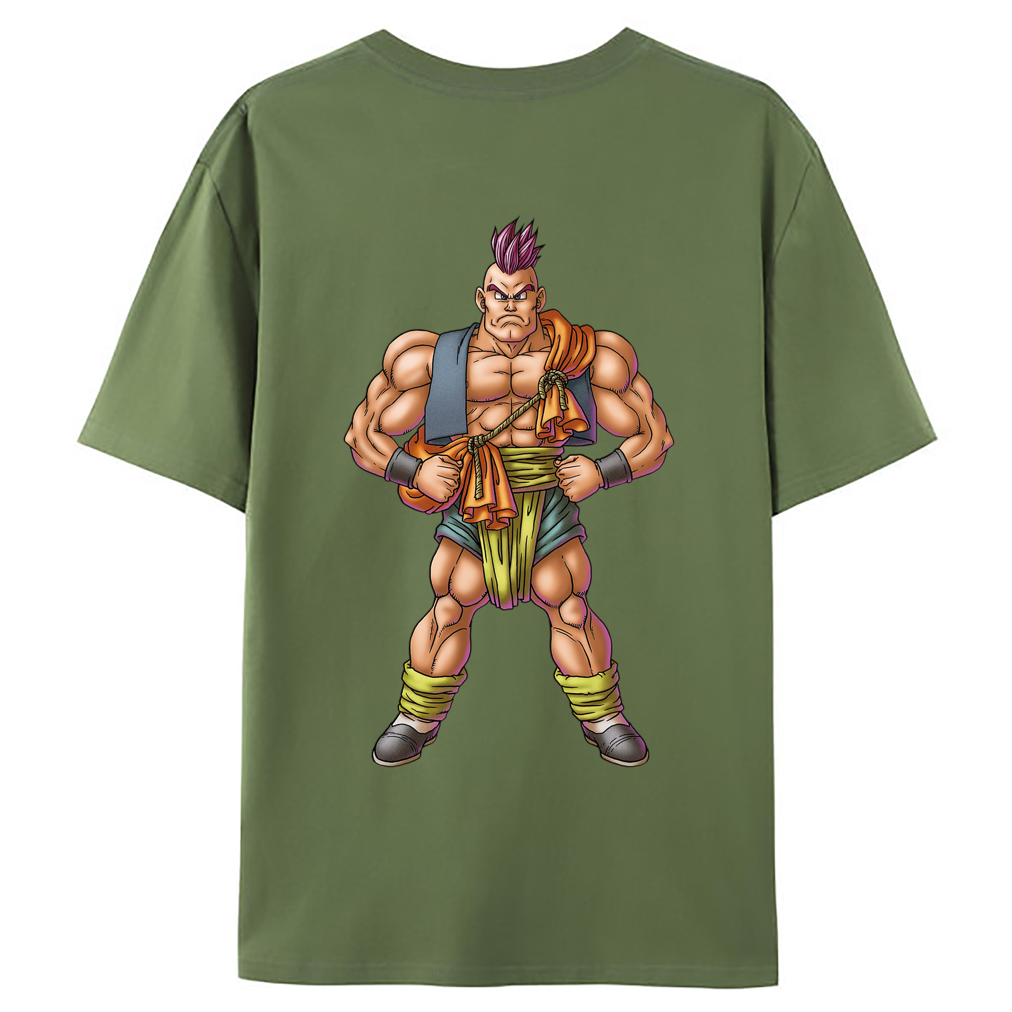 （画像用） ドラゴンクエスト Doragon Kuesuto Dragon Quest 綿100％ メンズ半袖Tシャツ（バックプリント） 通気性